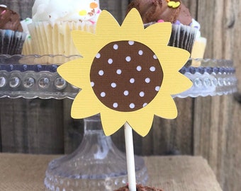 Sunflower Cupcake Toppers