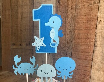 Blue Under the Sea Cake Topper