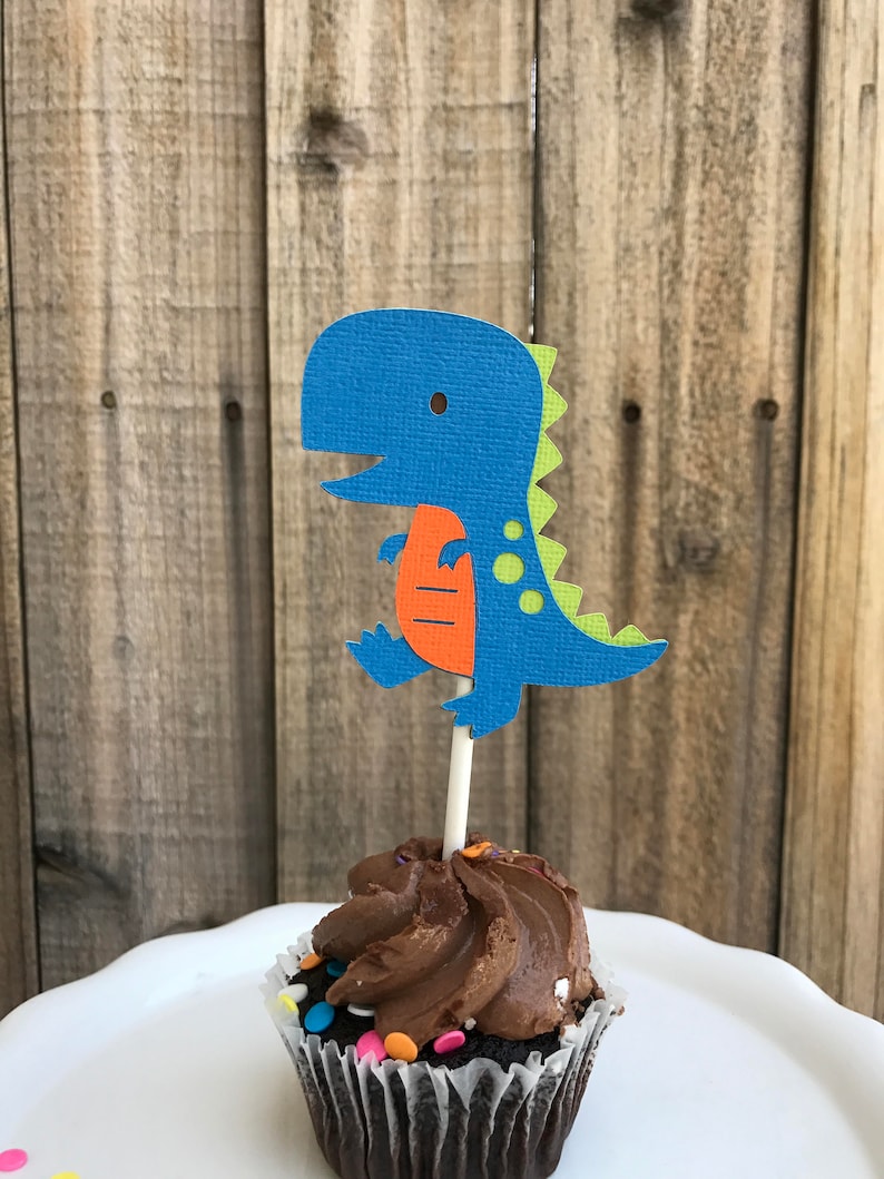 Dinosaur Cupcake Toppers - Etsy