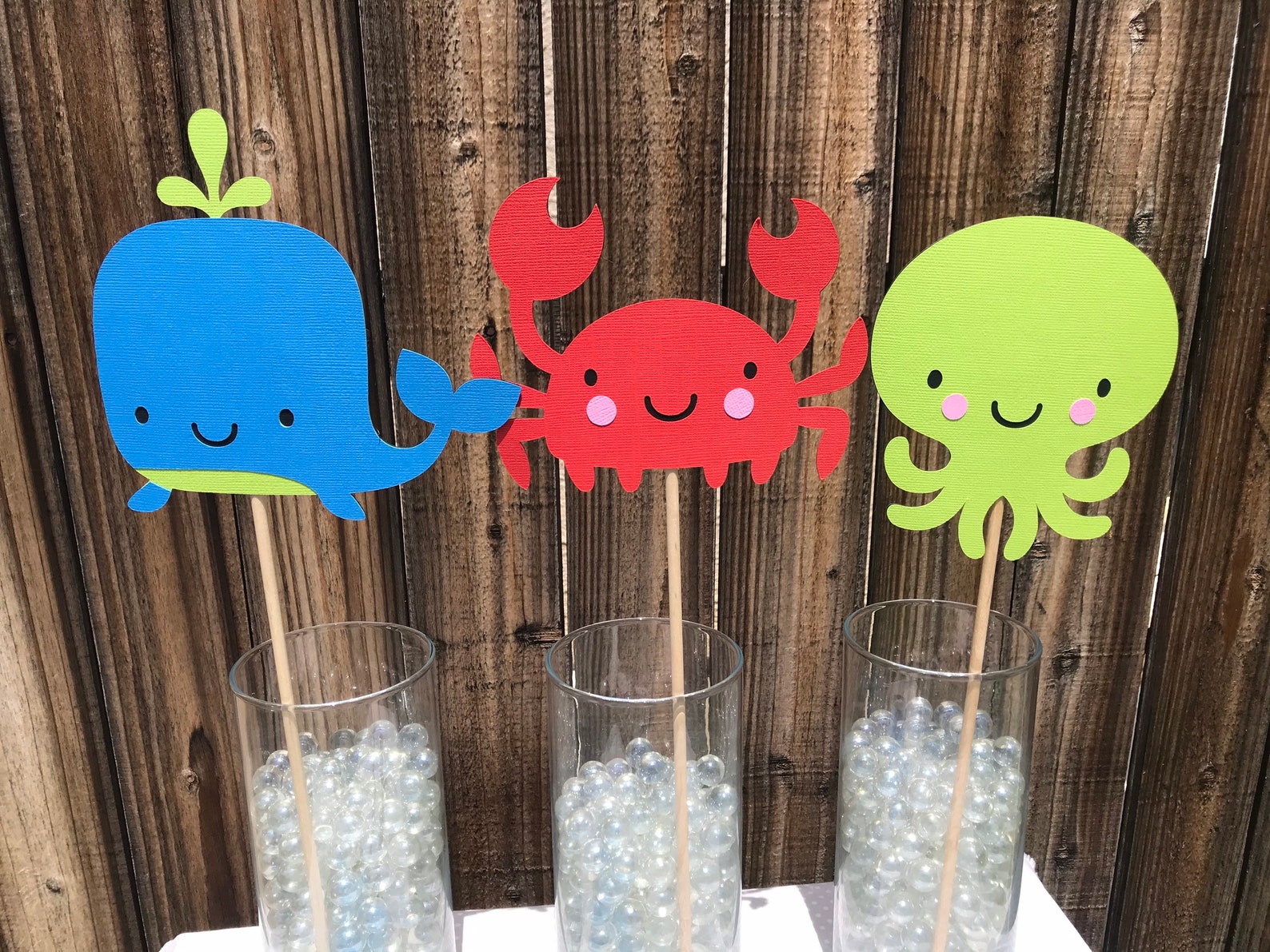 Under the Sea Centerpieces Bright Pieces Etsy