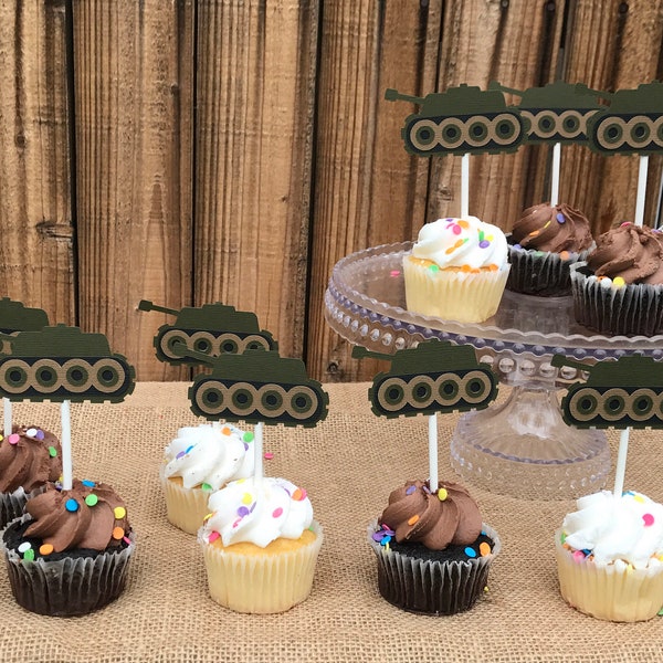 Army Cupcake Toppers Etsy