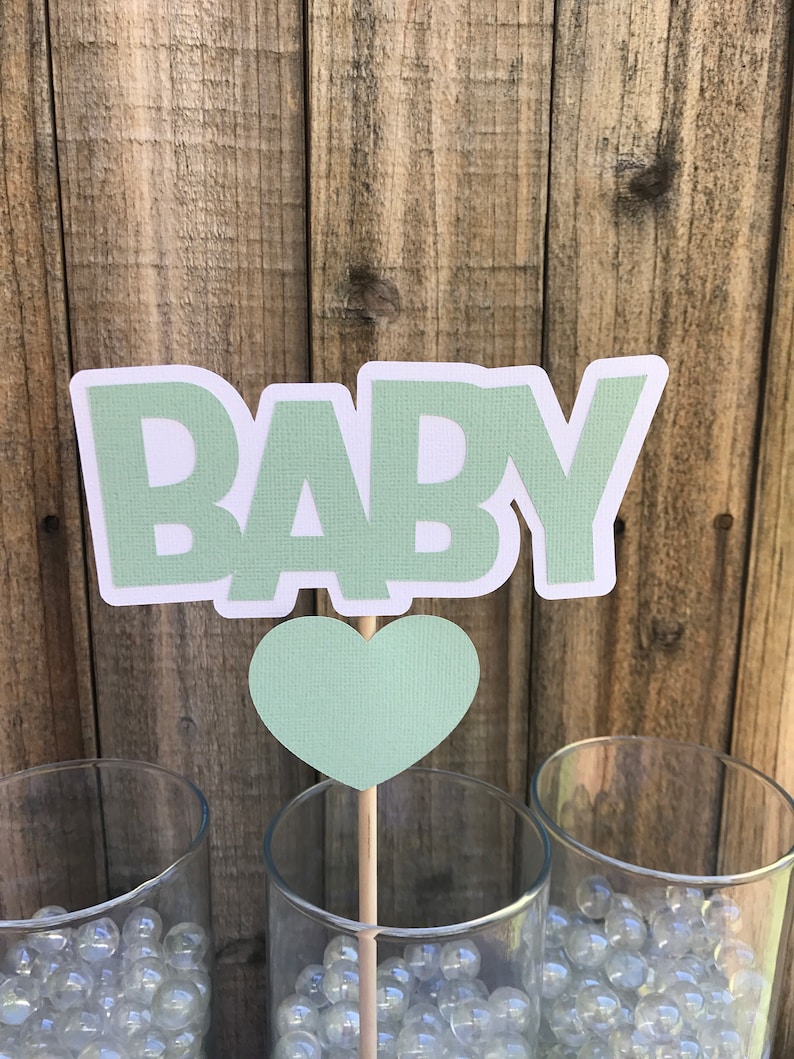 Green Baby Shower Centerpieces Etsy