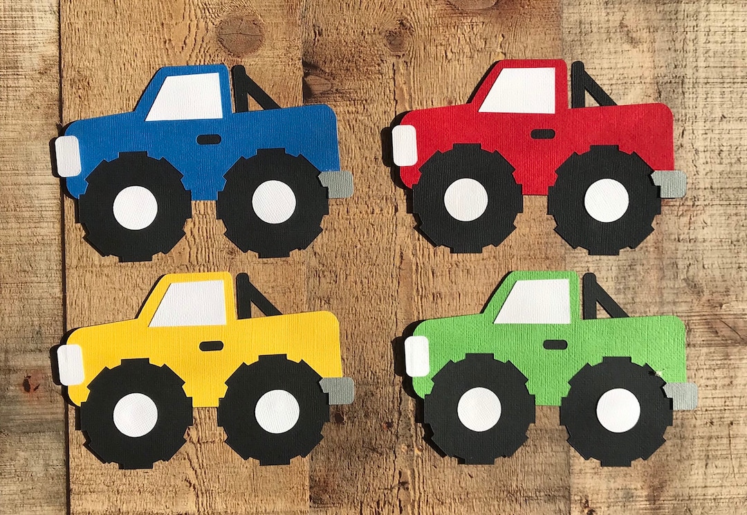 Monster Truck Paper Die Cuts - Etsy
