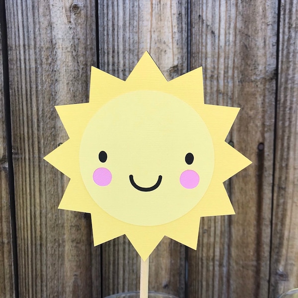 Palitos de cartulina Sunshine para centro de mesa, juego de 6