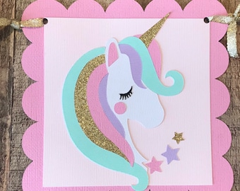 Unicorn Birthday Banner