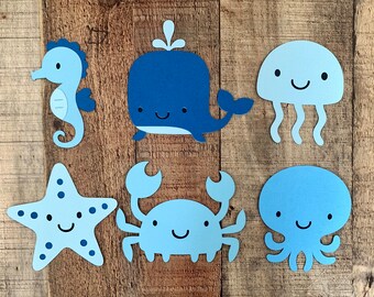 Under the Sea Animals Die Cuts Blues