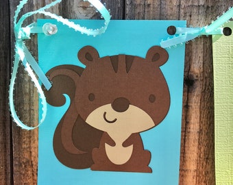 Woodland Animals Its A Boy Banner