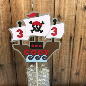Pirate Ship Cake Topper