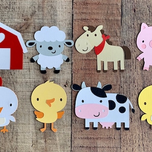 Farm animal paper die cuts
