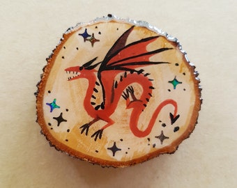 Dragon Magnets | Hand Painted Wooden Magnets | Original Artwork
