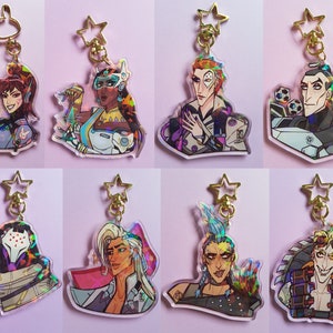 OW Fanart Holographic Acrylic Charms | OW Fanart | Acrylic Holographic Charms