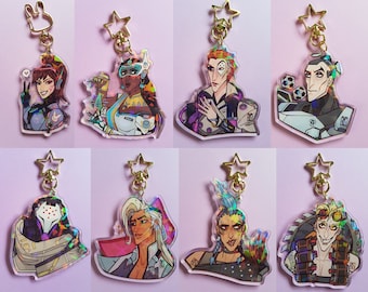 OW Fanart Holographic Acrylic Charms | OW Fanart | Acrylic Holographic Charms