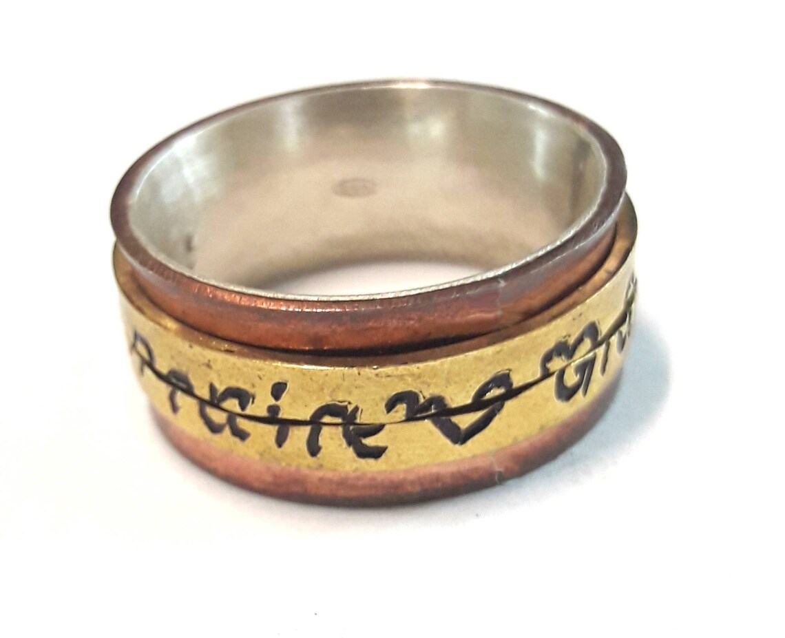 Rotating Spinner Ring With Secret Code and Custom Text. | Etsy