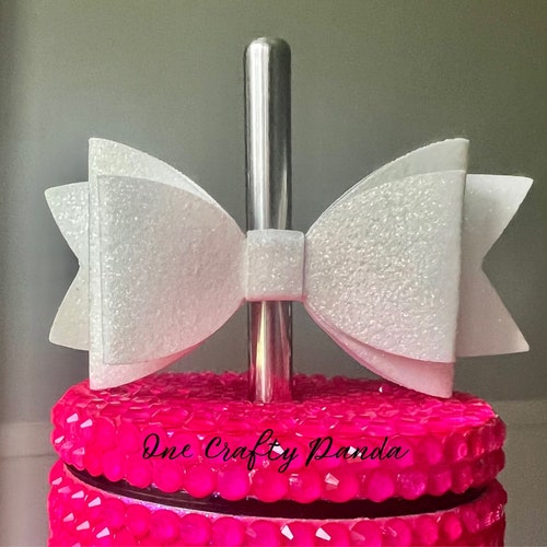 Straw Topper Bow Bow for Straw Decoration Faux Leather Bow Etsy