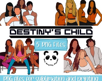 Destiny’s Child Minimalist Portrait Style 90s 00s Nostalgia PNG | Say My Name | Survivor | Sticker Ready | Tshirt | Tumbler | Sublimation