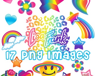 90s Nostalgia Rainbow 17 PNG Bundle | Stickers | Sublimation | Tumbler | Tshirt