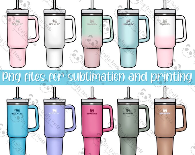 Stanley 40 Oz Quencher Tumbler Inspired PNG Instant Download Files 10