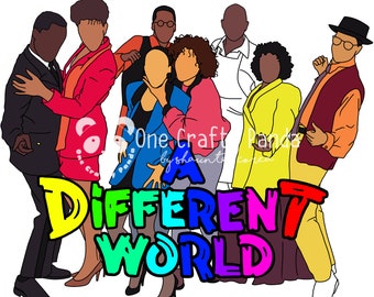 A Different World 90s 80s Nostalgia 4 PNG Bundle | Waterslide | Print then Cut | Black Sitcom | Tshirt | Sweatshirt | Gift