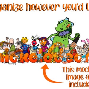 90s Nostalgia Nickelodeon Inspired Characters PNG Image Bundle ...