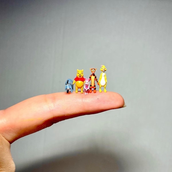Personagens em miniatura para casa de bonecas