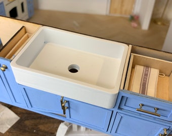 STL File Dollhouse Miniature Farmhouse Sink