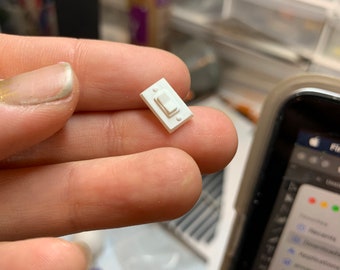STL File 1/12 Scale Dollhouse Miniature Modern Rocker Light Switch 2
