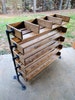 Handmade Reclaimed Cubbies Wood Shoe Stand / Rack / Organizer with Pipe Stand Legs 