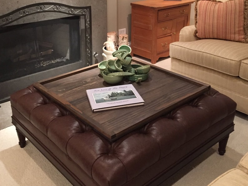 Square Ottoman Tray / Topper / Table Top image 1