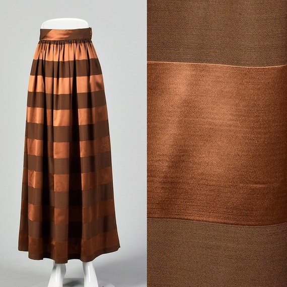 XS 1970s Brown Maxi Skirt Winter Fall Sepreates