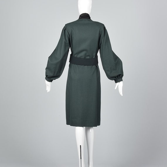 Large Green Pencil Dress Bishop Sleeves James Gal… - image 3