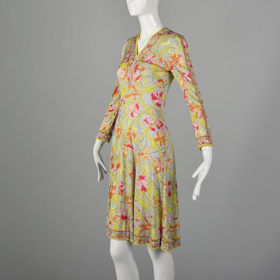 XXS 1960s Emilio Pucci Dress Signature Print Long… - image 4