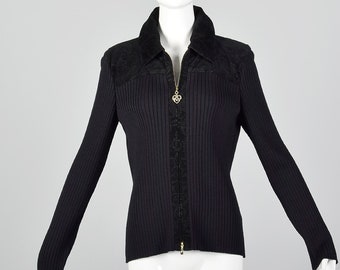 Medium St John Sport Zip Front Cardigan 