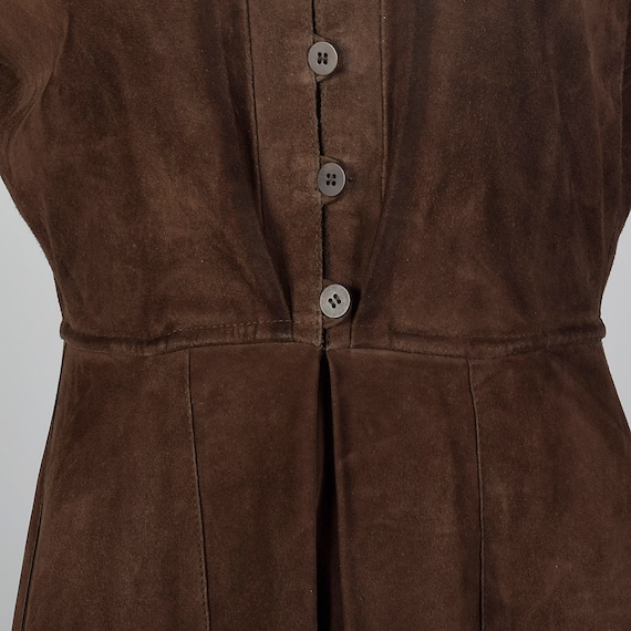 Small Giorgio Armani Brown Suede Leather Dress Lo… - image 7