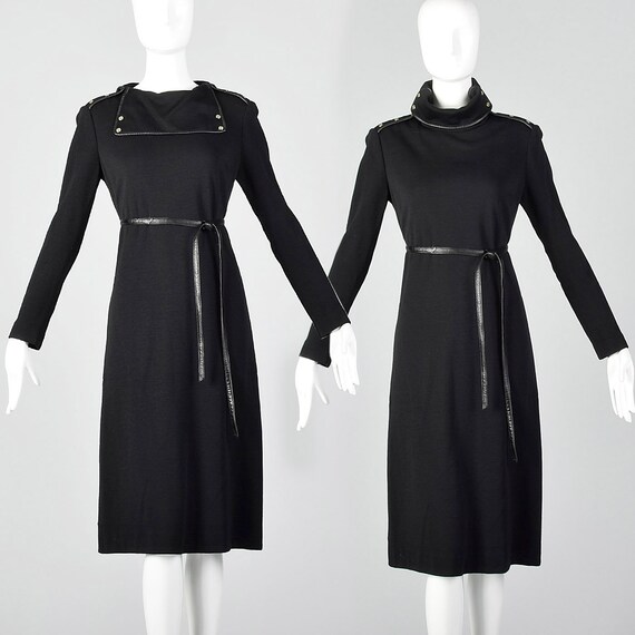 black wool dress long sleeve