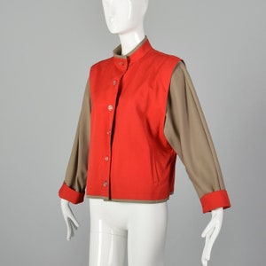 Medium Louis Feraud 1980s Color Block Jacket Vintage Feraud Jacket Spring Jacket Color Block Coat Red Jacket image 2