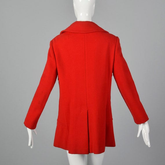 1960s Pierre Cardin Red Coat Mod Designer heavywe… - image 3