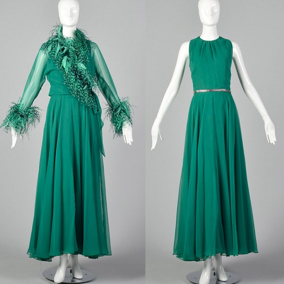 Medium Adele Simpson Elizabeth Arden 1970s Gown V… - image 1