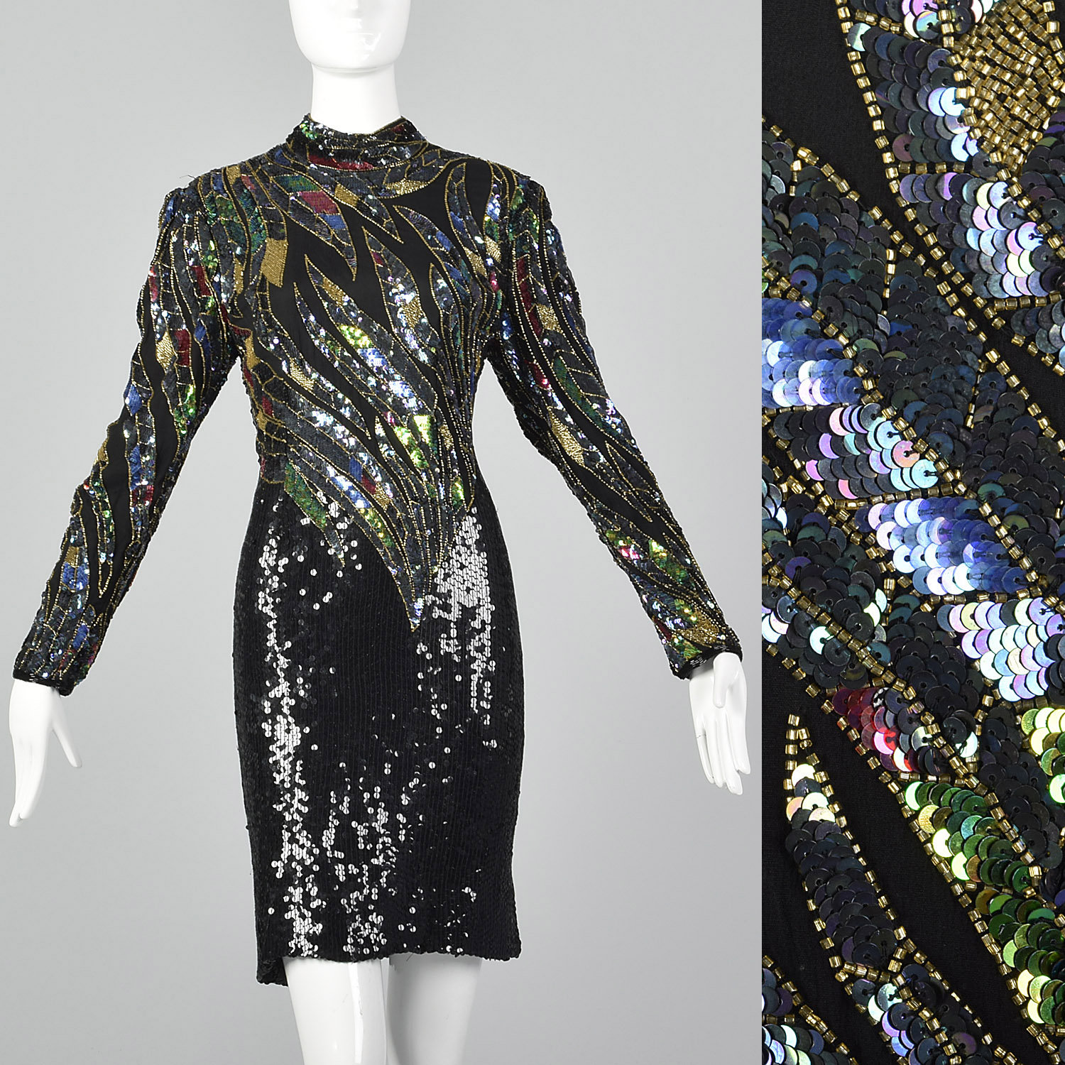 Small Judith Ann 1970s Sequin Dress 