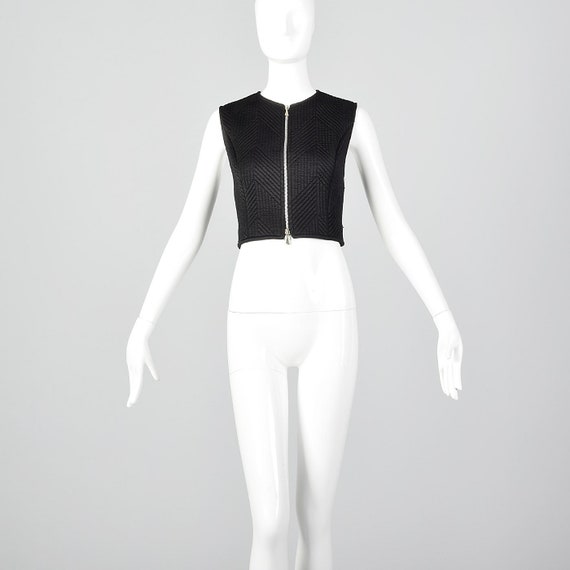 Small Claude Montana Quilted Black Vest Princess … - image 5