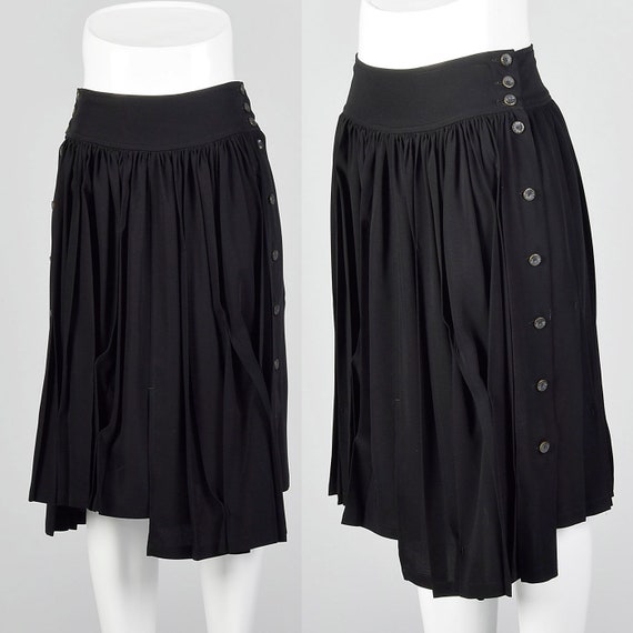 Small Asymmetric Pleated Skirt Decorative Pleatin… - image 1