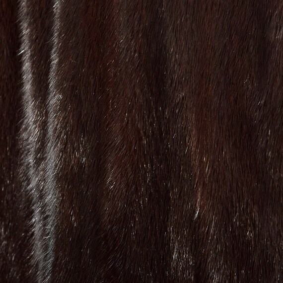 XL Fur Coat Mink Full Length Chocolate Brown Long… - image 9