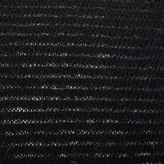 XXS Sonia Rykiel 1980s  Black Lurex Stripe Sweater - image 9