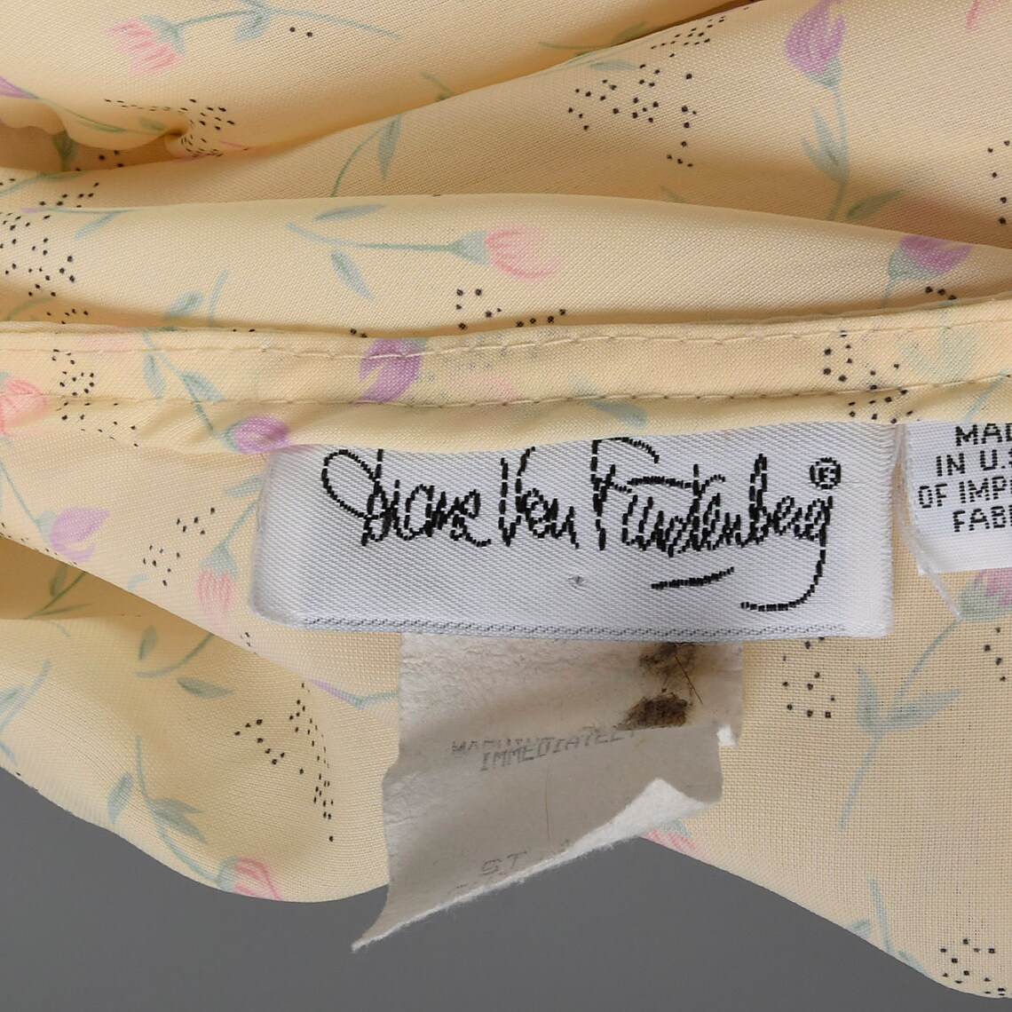 Small Diane Von Furstenberg Cream Floral Dress Semi Sheer - Etsy