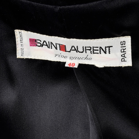 Large Yves Saint Laurent Rive Gauche Velvet Swing… - image 10
