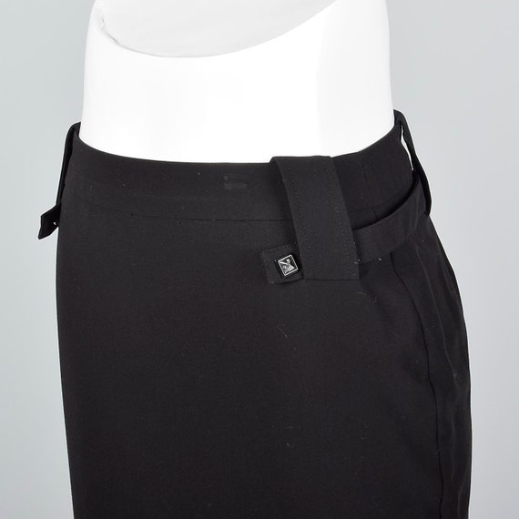 XS 1990s Designer Skirt French Vintage 90s Black … - image 2