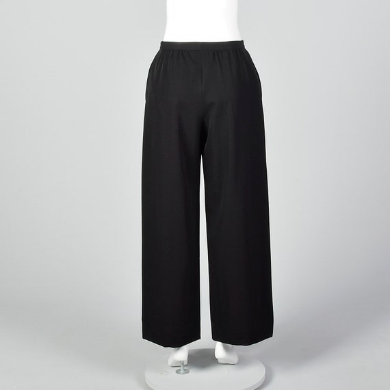 Large Issey Miyake 1990s Wide Leg Pants Black Pan… - image 3