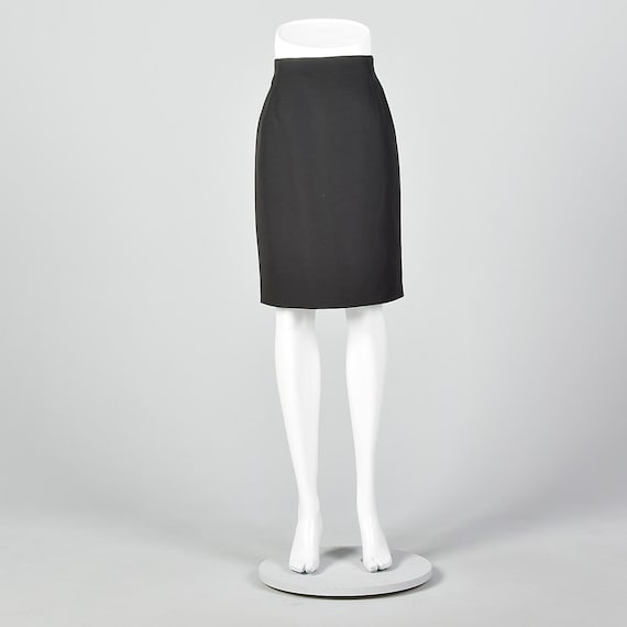 Medium 1990s Jil Sander Black Pencil Skirt Wool C… - image 2