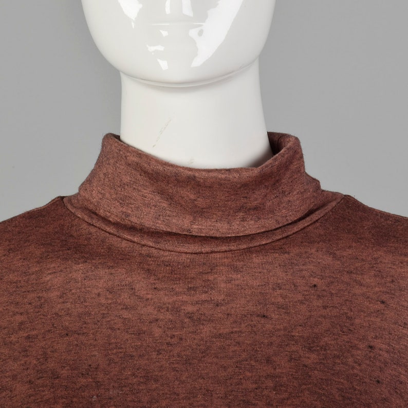 Large Rodier 1990s Chestnut Lightweight Wool Turtleneck image 5