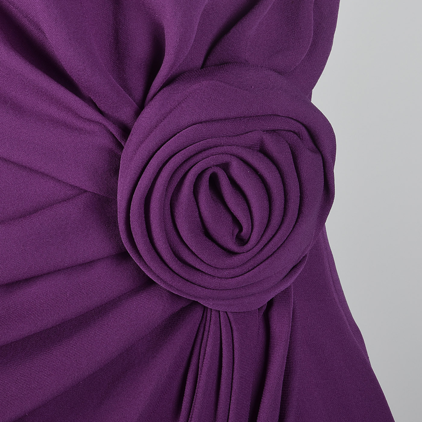 Small Moschino Purple Silk Dress Simple Vintage Dress Gathered Waist ...