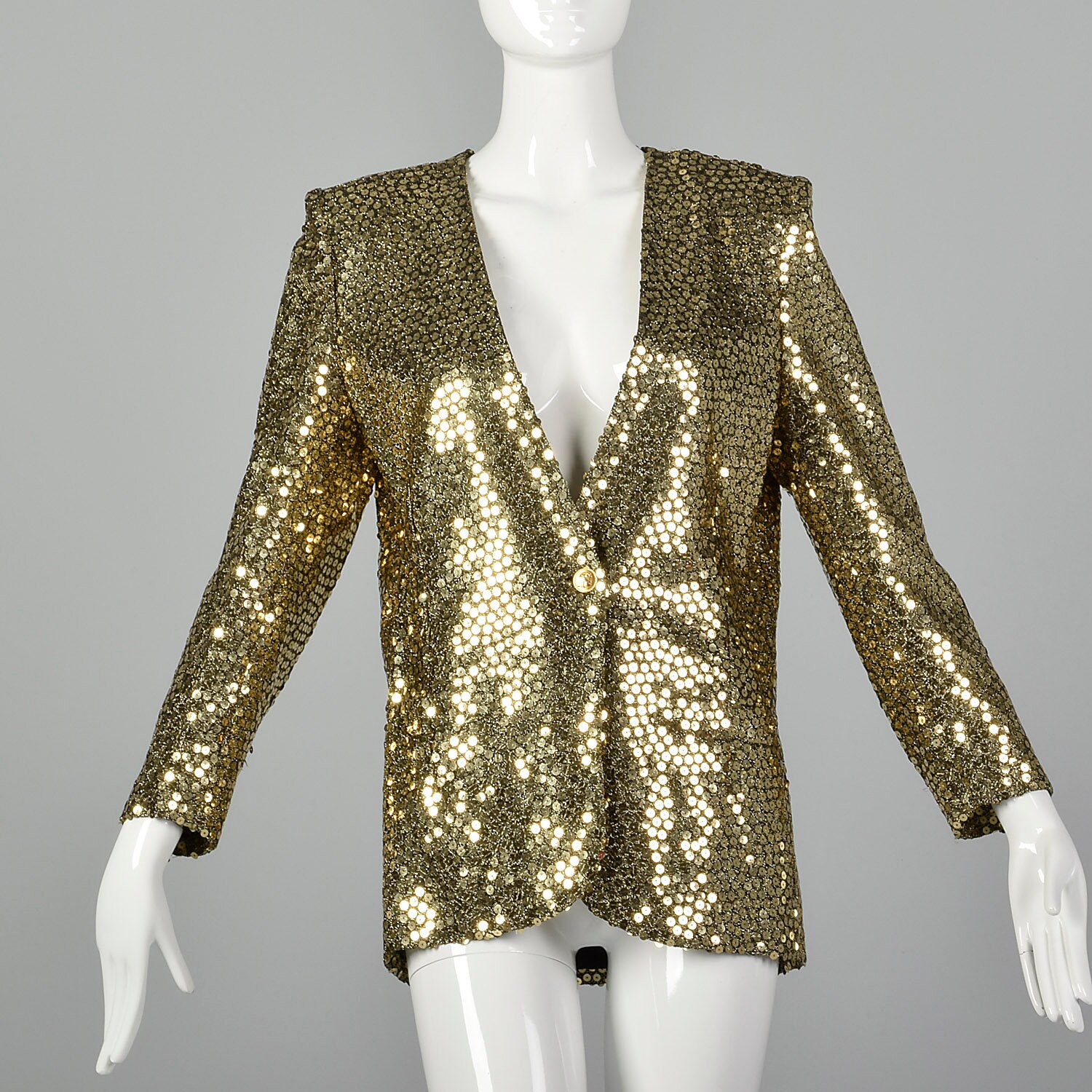Gold Sequin Jacket - Etsy